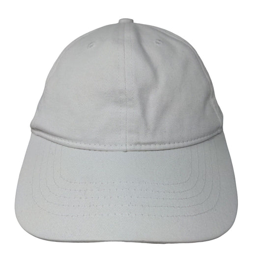 Unbranded Men's Strapback Hat White Adjustable Blank Vent Holes