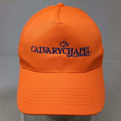 Calvary Chapel Caldwell Orange 5 Panel One Size Snapback Hat Church Christian