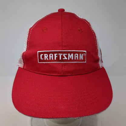 Craftsman ACE Snapback Trucker Hat Red One Size Adjustable Embroidered Mesh Back