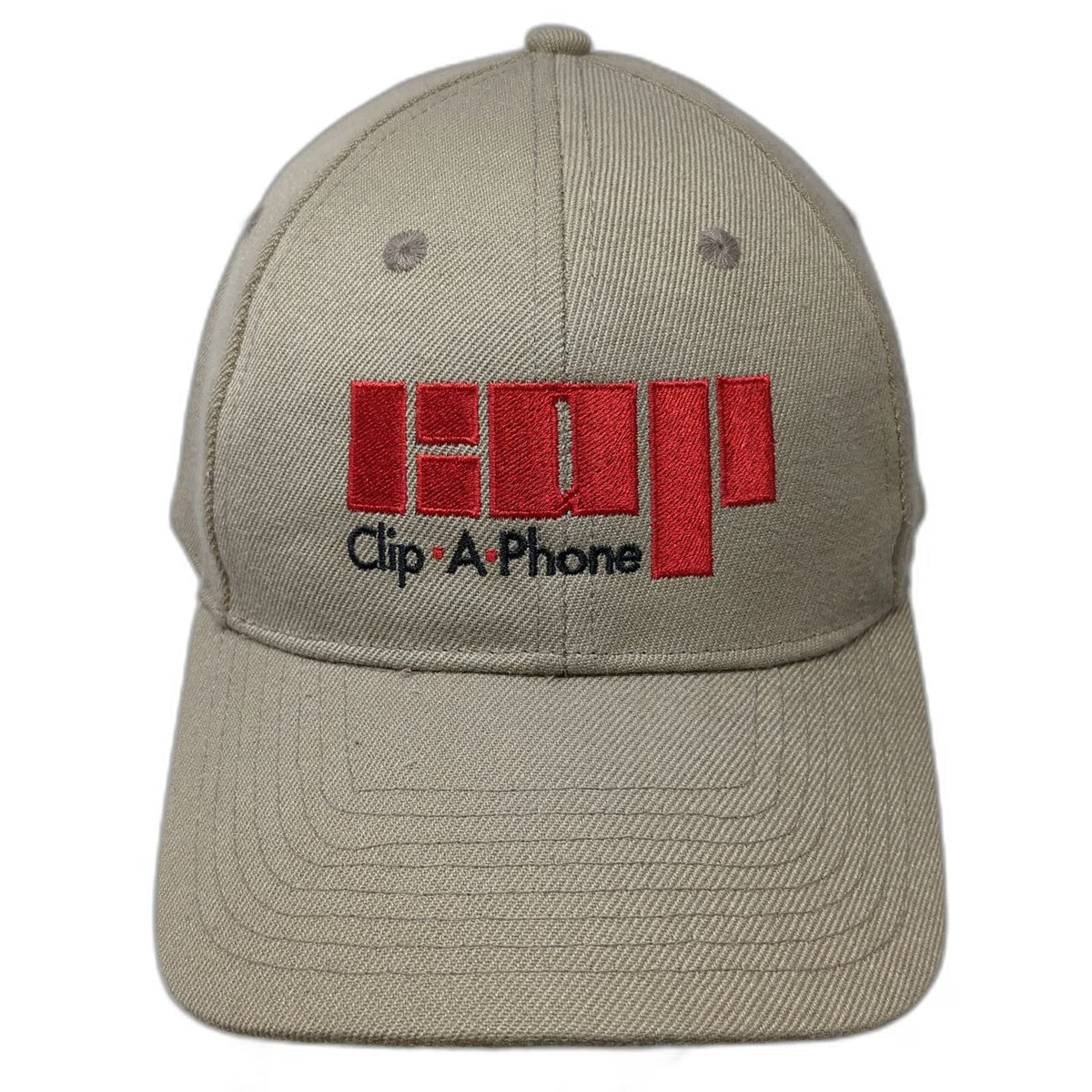 Baseball Cap Beige One Size Clip A Phone Wool Blend Strapback Embroidered hat