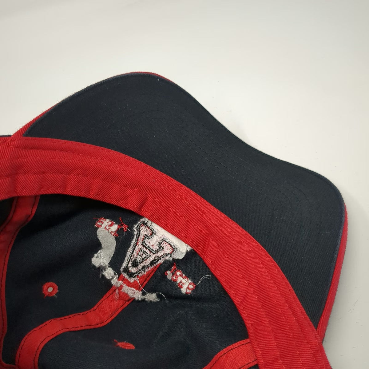 ML Authentic Headwear Baseball Cap Black Red White One Size Albright College Hat