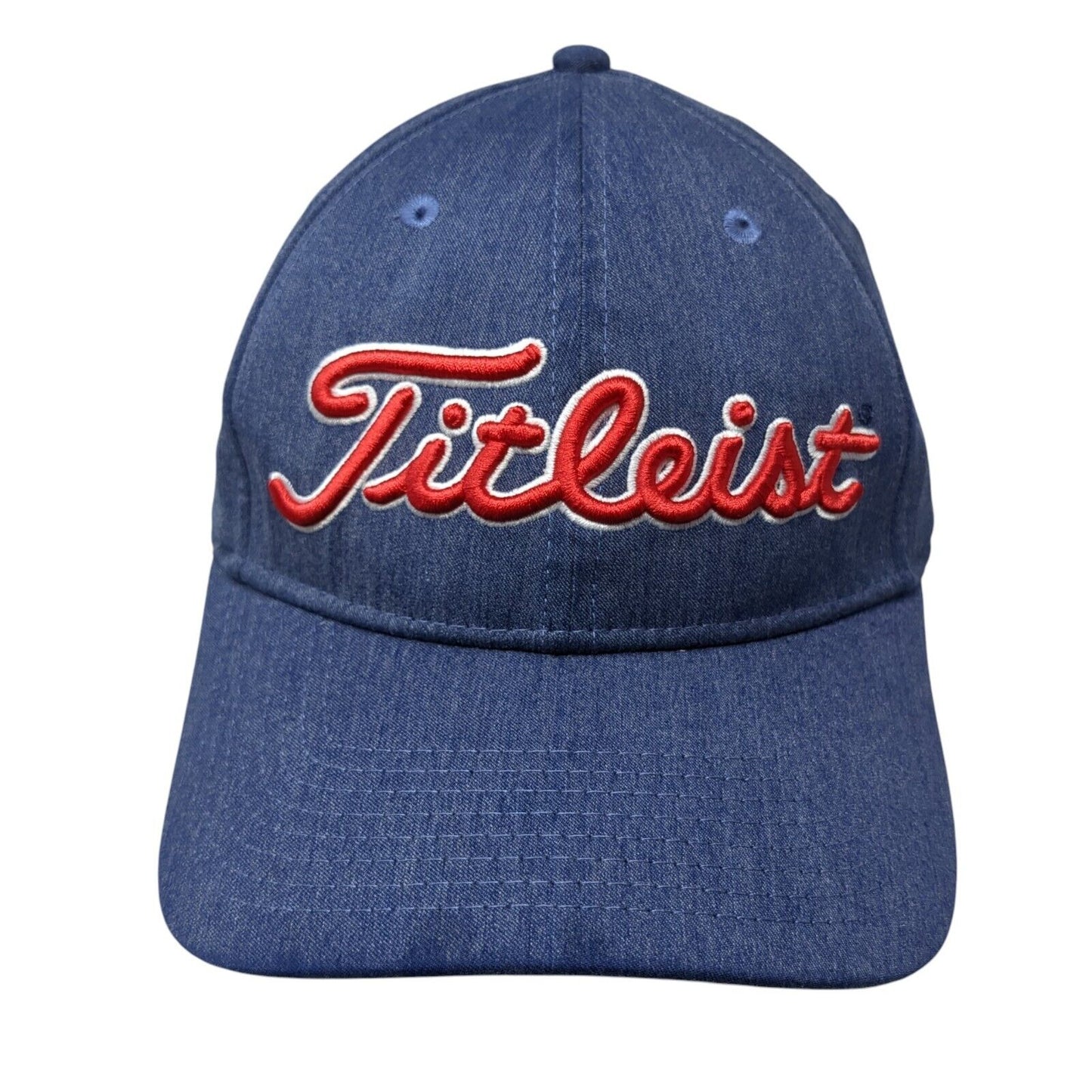Titleist Fitted Golf Hat Blue Small/Medium A-Flex Embroidered 6 Panel