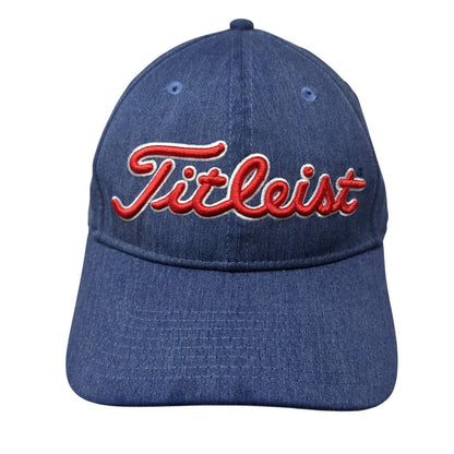 Titleist Fitted Golf Hat Blue Small/Medium A-Flex Embroidered 6 Panel
