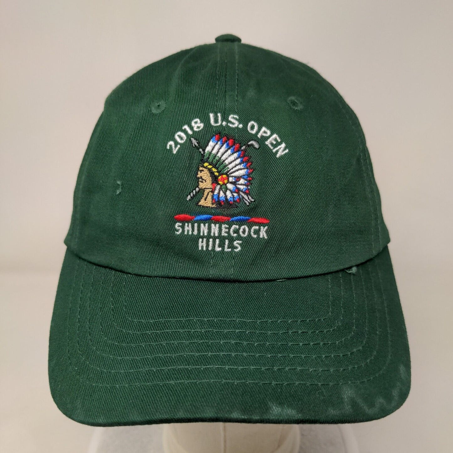 2018 US Open Shinnecock Slideback Hat Green One Size Embroidered USGA Member