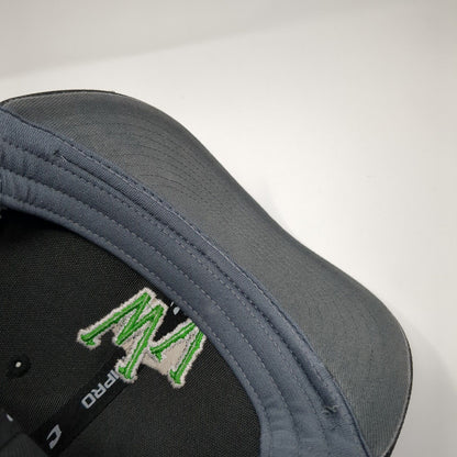 WV Fitted Hat Black XS-S Embroidered Solid 6 Panel C Fit Champro
