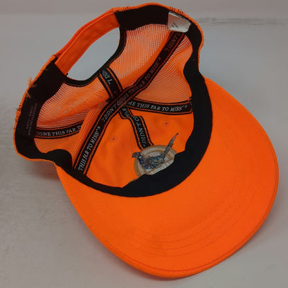 Hevi-Shot Baseball Cap Orange One Size Trucker Hat Mesh Back Strapback Pheasant