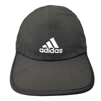Adidas Strapback Hat Black One Size Adjustable Embroidered Breathable Mesh