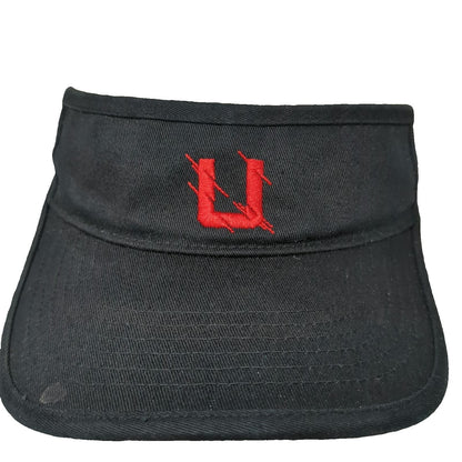 Unmatched Board Game Visor Hat Black One Size Strapback Red Embroidered Logo