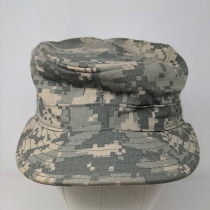 U.S. Military Mens Patrol Cap Green Digital Camo Size 6 3/4 Nylon Cotton Blend