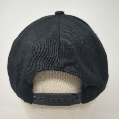 FB Snapback Hip Hop Hat Black One Size Adjustable Embroidered 6 Panel Polyester