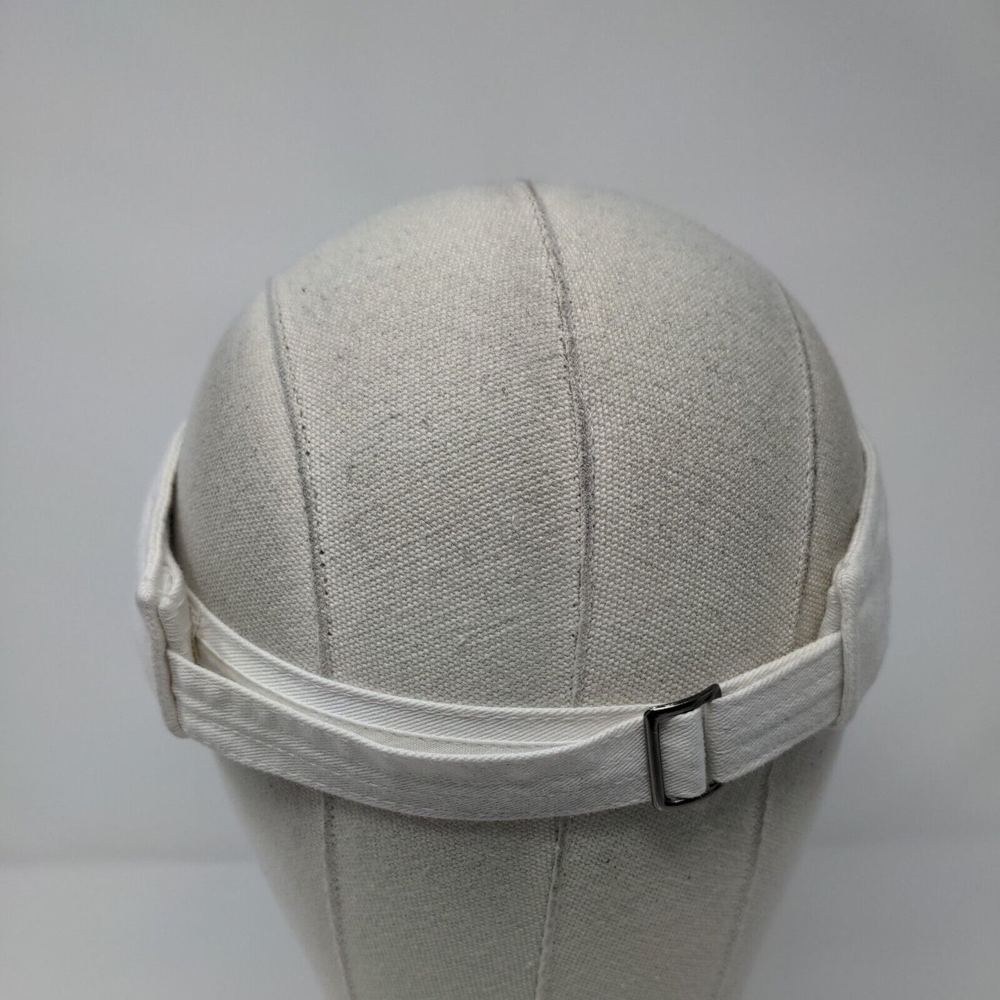 Luby Bay 1911 Strapback Sun Visor Hat White OSFA Solid Embroidered