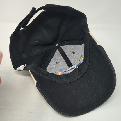 Black Baseball Cap One Size Puerto Rico Scuba Sailboat Beige Two Tone Beach Hat