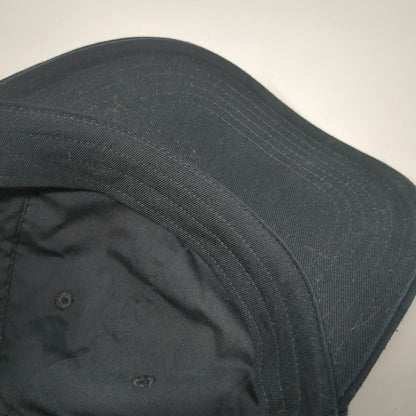 Nike Baseball Cap Black White One Size Swoosh Logo Cotton Hat Slideback Buckle