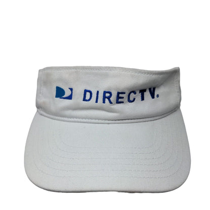 DIRECTV Strapback Sun Visor Hat White OSFM Adjustable Embroidered