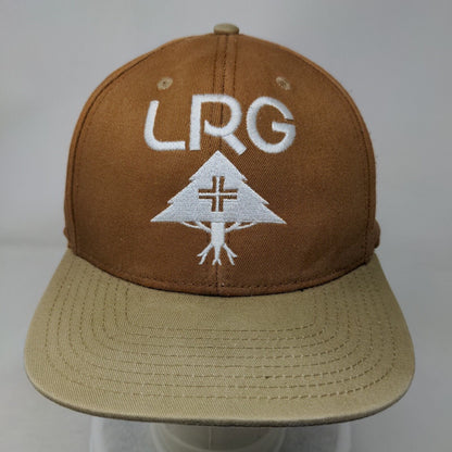 LRG Lifted Research Group Snapback Hat Brown OSFM Embroidered