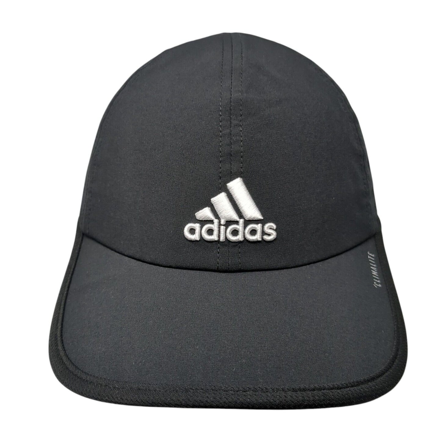Adidas Climalite Strapback Hat Black One Size Adjustable Breathable 6 Panel