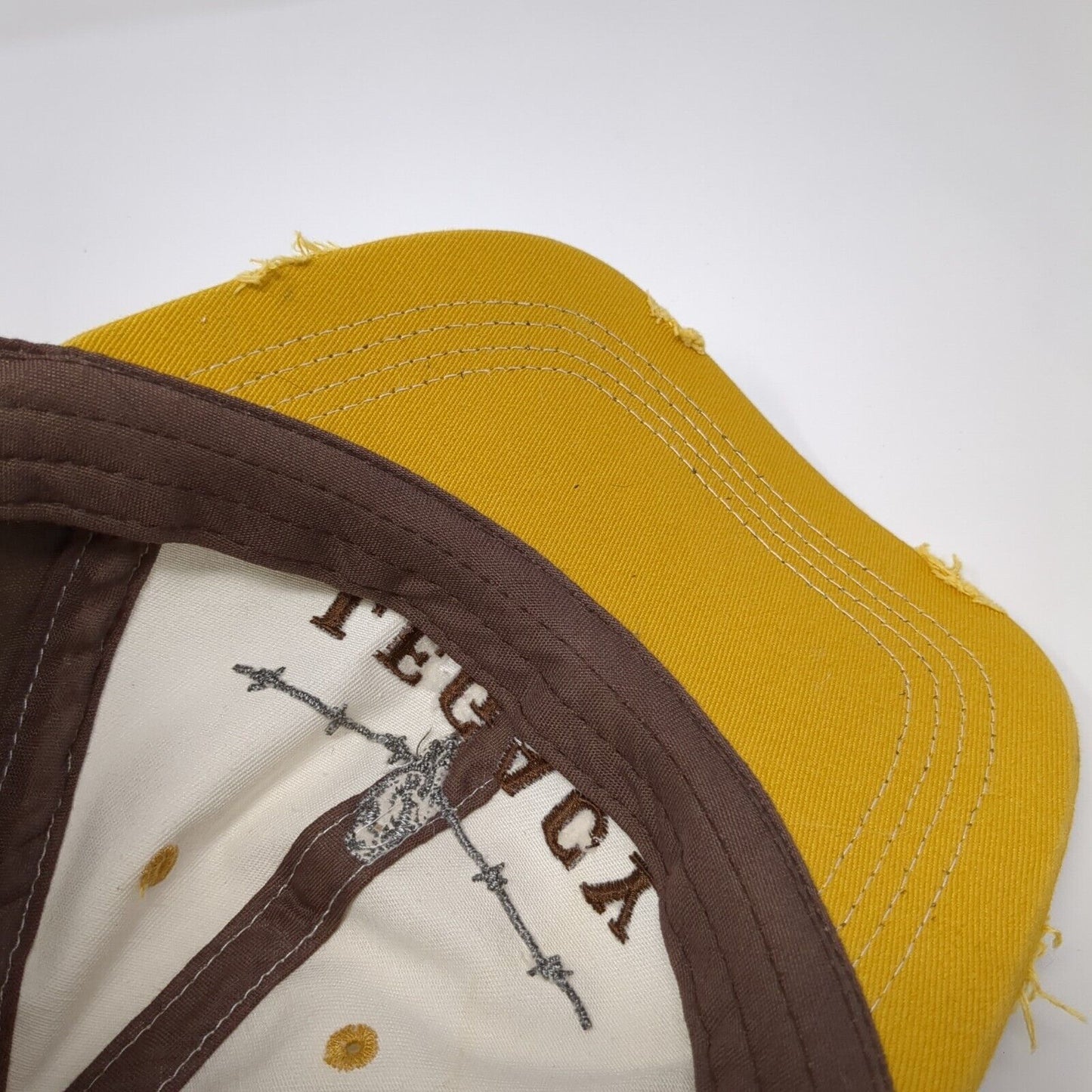 Legacy Blended Canadian Whisky Strapback Hat Brown OS Adjustable Distressed