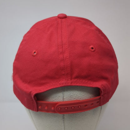 Budweiser Snapback Hat Red One Size Adjustable Embroidered 6 Panel Cotton
