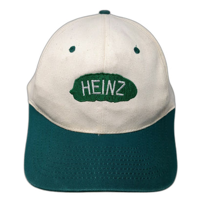 Heinz Logo Snapback White Green One Size Hat Pickle Badge Food Brand Structured