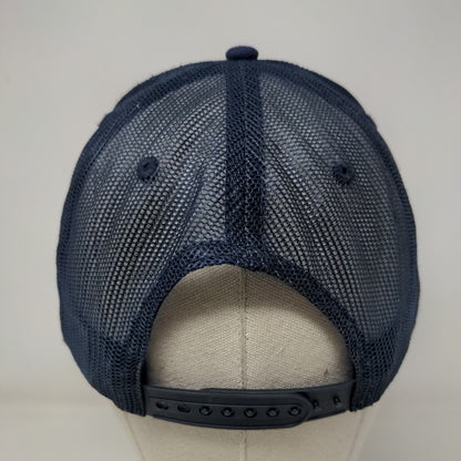 Add2 Performance Snapback Trucker Hat Blue OS Adjustable Mesh Back Branded Bills