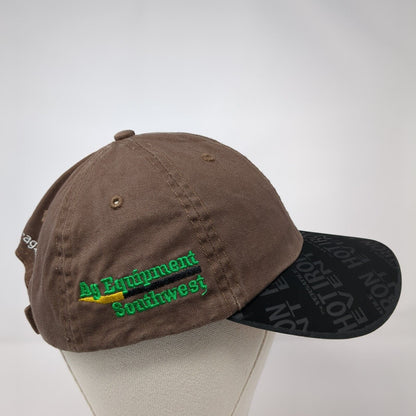 The Versatile Hot Iron Event Strapback Hat Brown OS Adjustable Embroidered