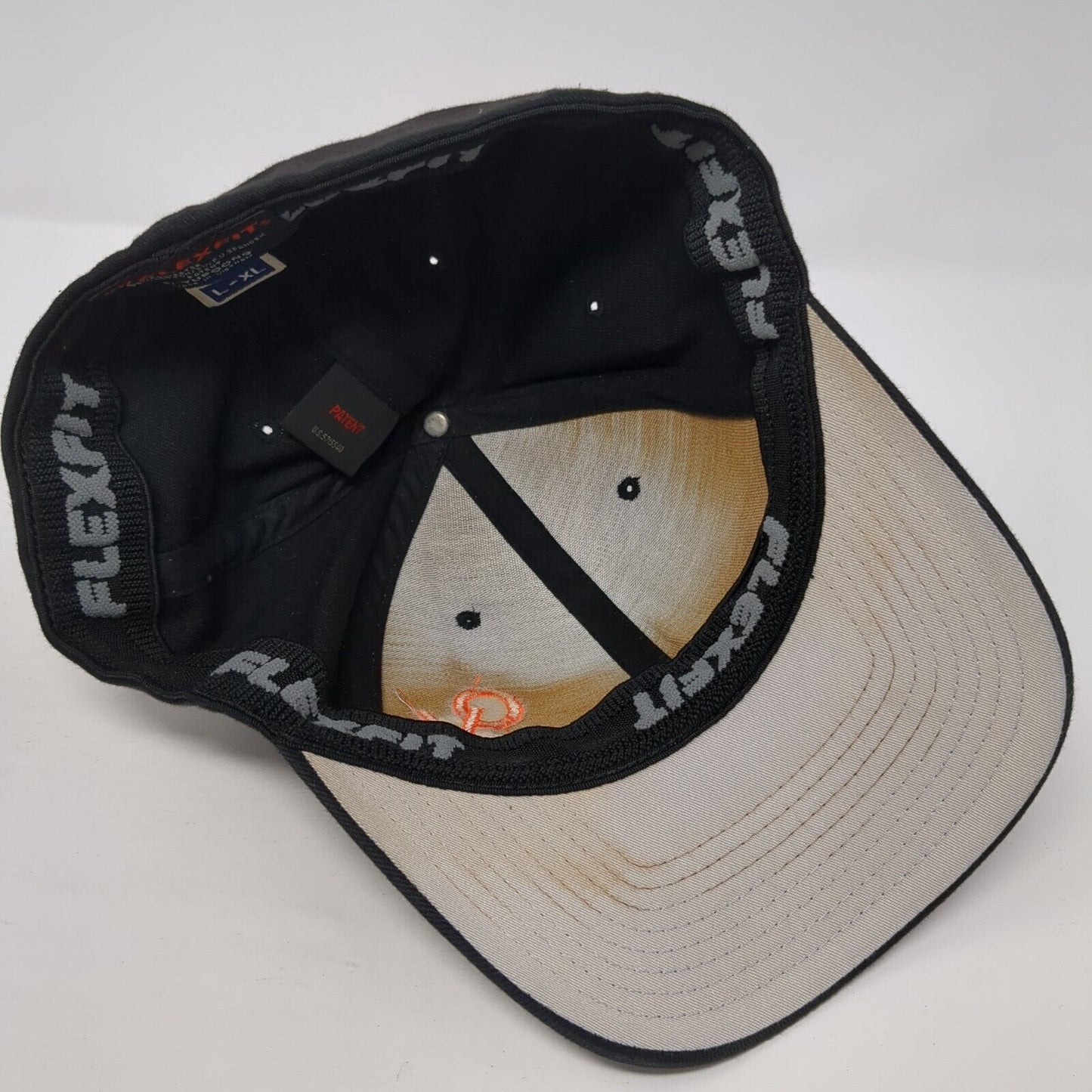 Disc Golf Fitted Hat Black L-XL Stretch Embroidered Flexfit Yupoong