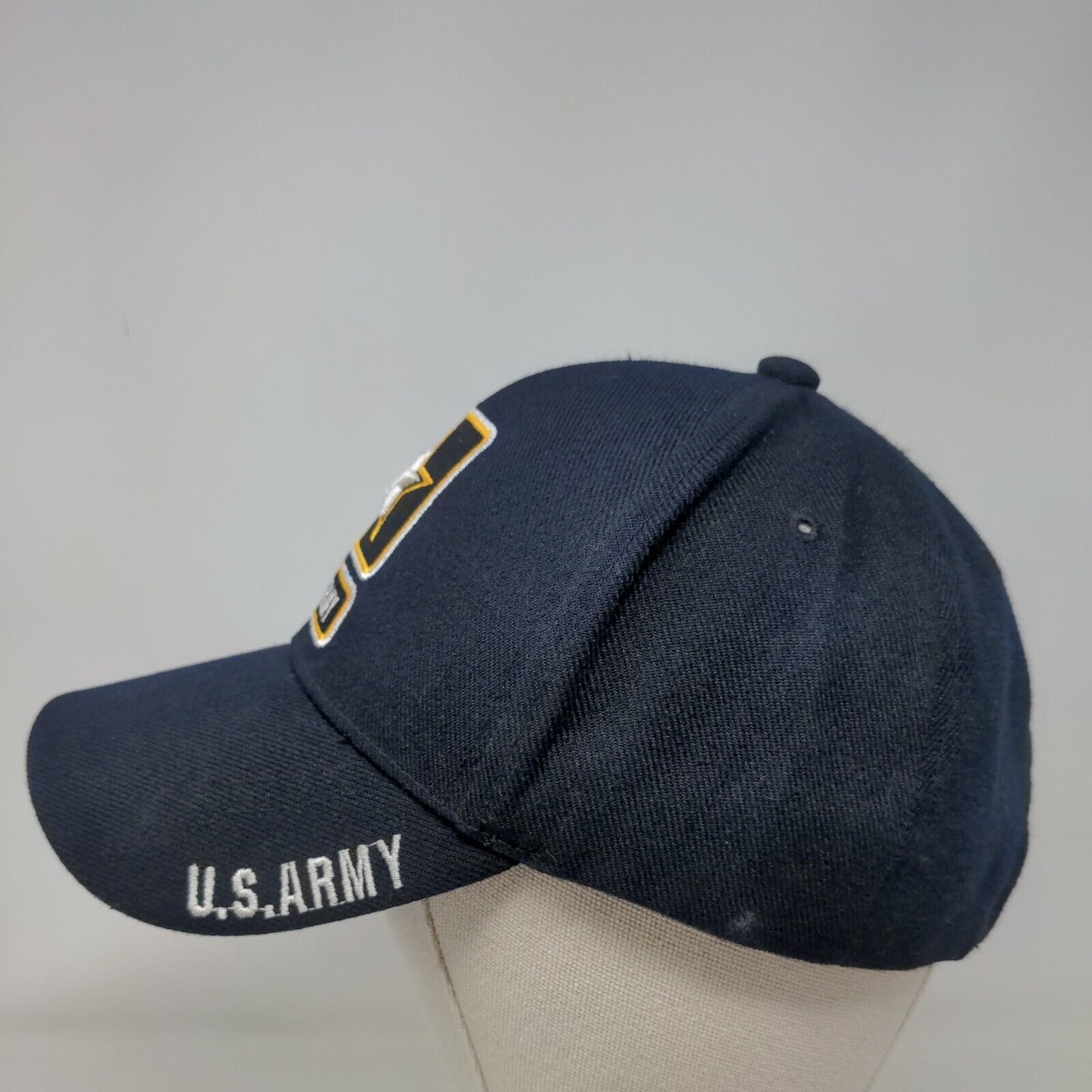 US Army Strapback Hat Blue OSFA Embroidered Adjustable 6 Panel Santo Cap