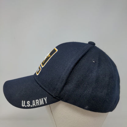 US Army Strapback Hat Blue OSFA Embroidered Adjustable 6 Panel Santo Cap