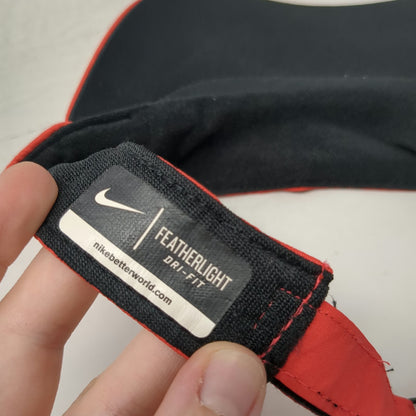 Nike Visor Red One Size Hat Dri-FIT Featherlight Performance Golf Tennis Sport