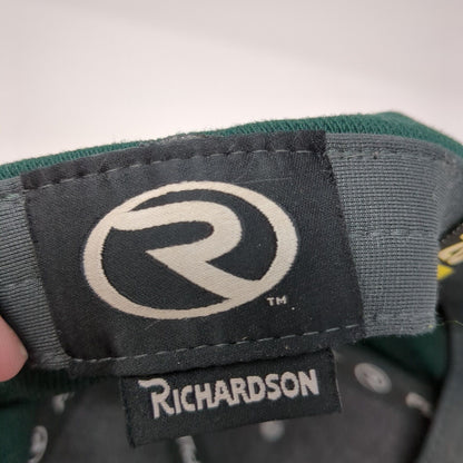 Richardson Pulse Fitted Hat Green XS-S Embroidered Letter B 6 Panel