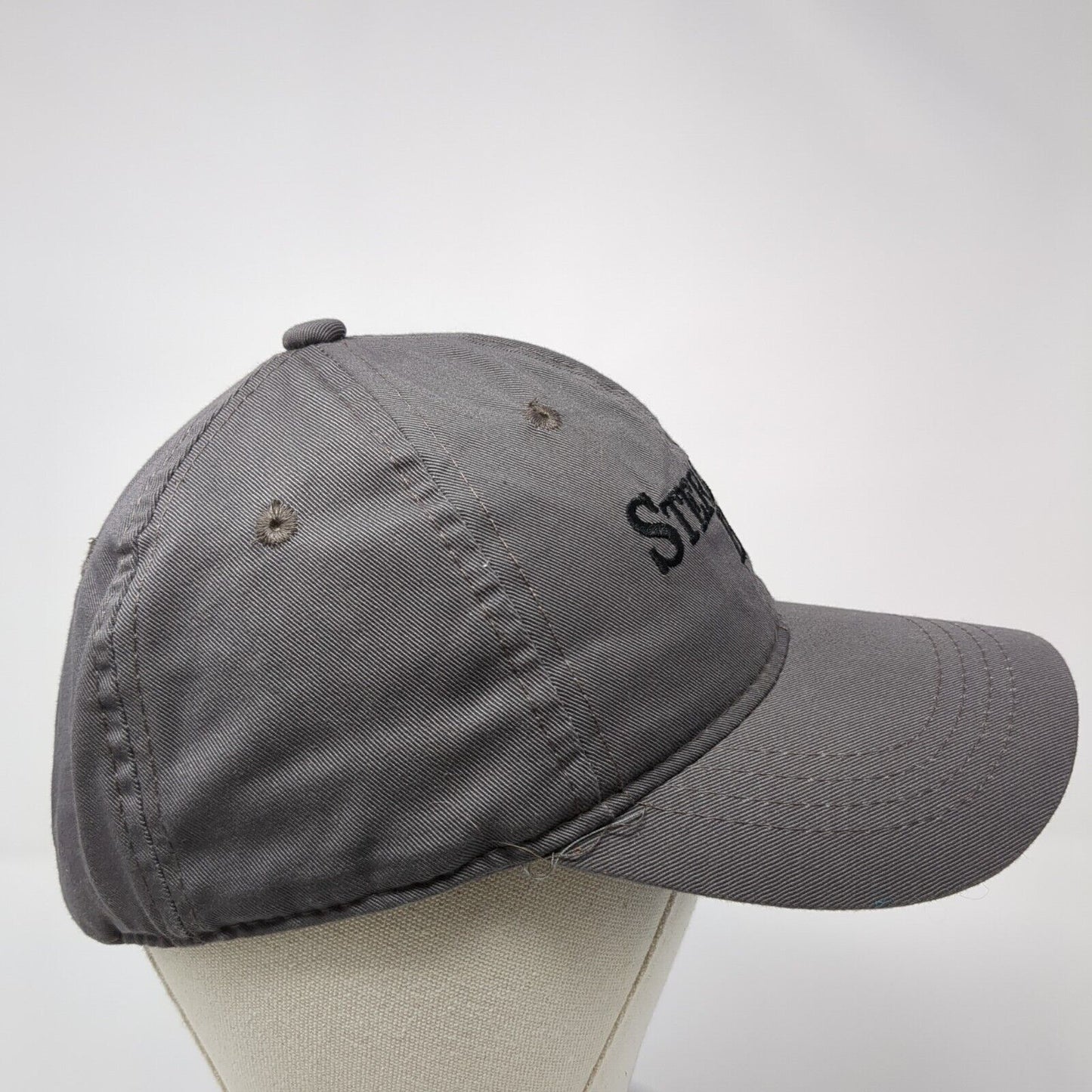 Sterling Bank Slideback Hat Gray One Size Adjustable Solid 6 Panel