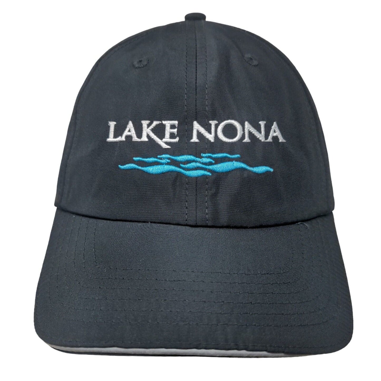 Lake Nona Strapback Hat Blue One Size Embroidered Adjustable 6 Panel