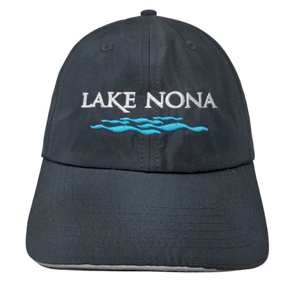 Lake Nona Strapback Hat Blue One Size Embroidered Adjustable 6 Panel