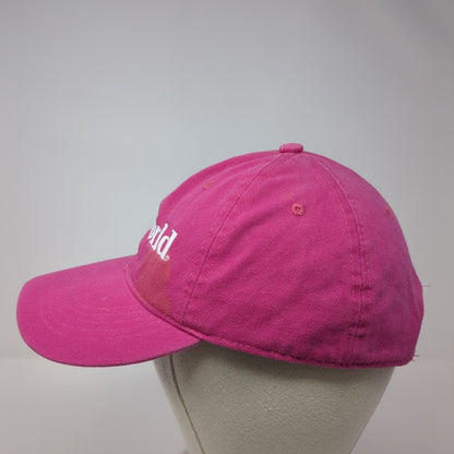 SeaWorld Slideback Hat Pink One Size Adjustable Embroidered 6 Panel