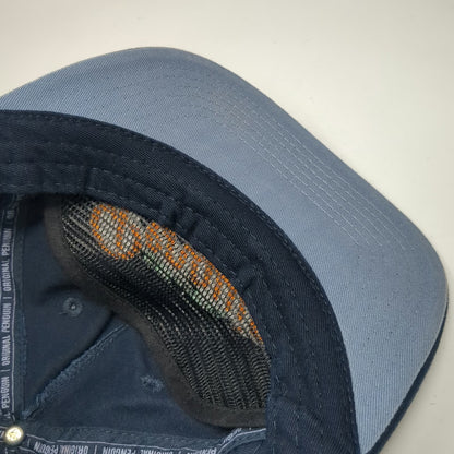 Original Penguin 5 Panel Blue One Size Hat Snapback Embroidered Script Logo