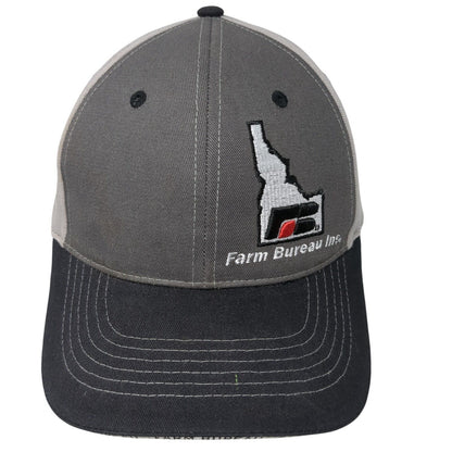 Idaho Farm Bureau Ins Strapback Hat Gray One Size Embroidered 6 Panel