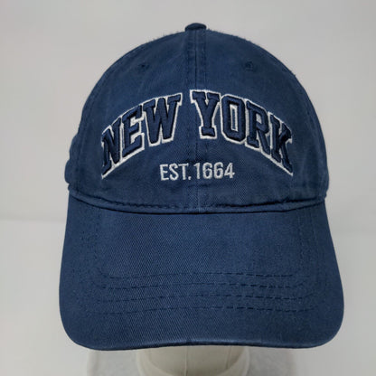 New York Est. 1664 Strapback Hat Blue OSFA Adjustable Embroidered Torkia Apparel