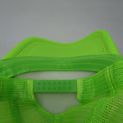 Rainbow Flower Patch Snapback Trucker Hat Green OSFA Adjustable Mesh Back