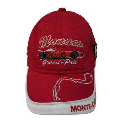 Monaco Grand Prix Boy's Strapback Hat Red White 50 Junior World Champion Logo