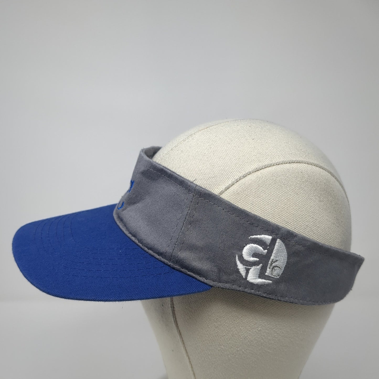 KC Sun Visor Hat Multicolor One Size Adjustable Strap Embroidered Lightweight