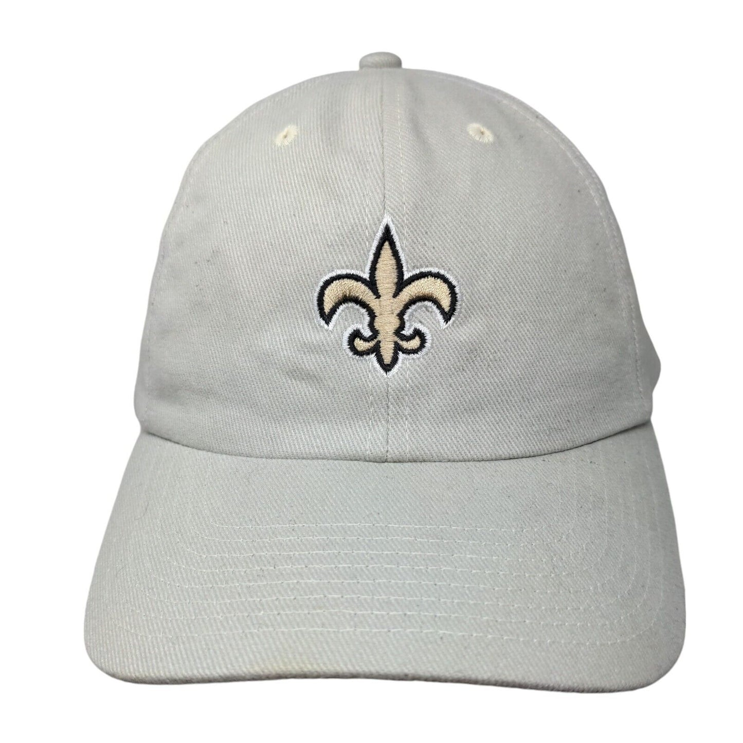 New Orleans Saints Strapback Hat Tan OSFA Adjustable Embroidered 6 Panel NFL