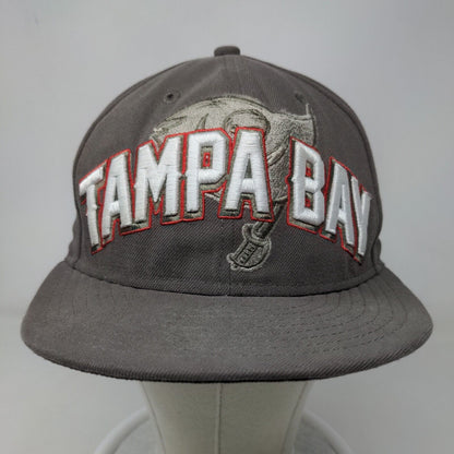 New Era Mens 59Fifty Fitted Hat Gray 7 1/8 Tampa Bay Buccaneers Embroidered Logo