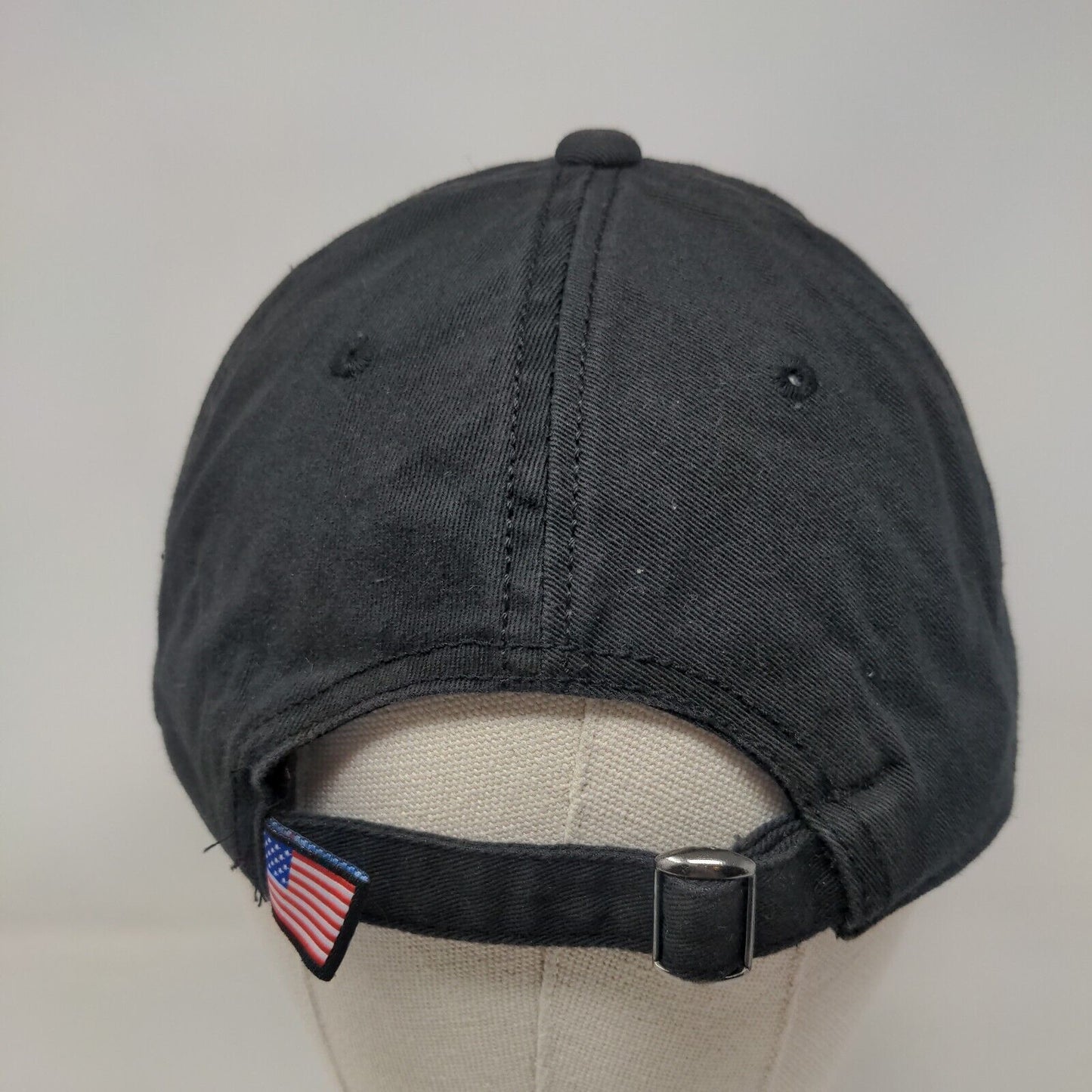 ORL Slideback Hat Black One Size Adjustable Embroidered Vented Holes Cobra
