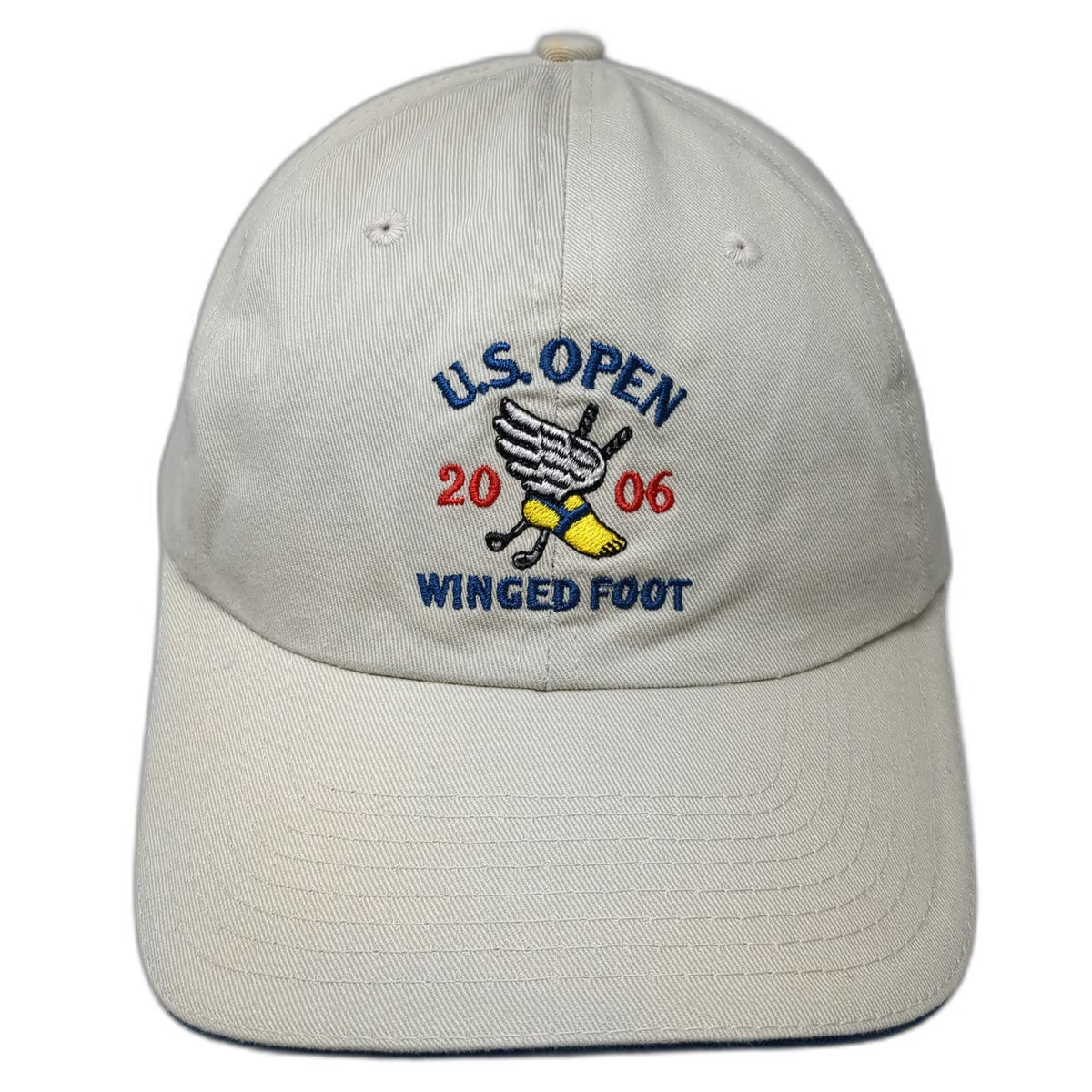 USGA Baseball Cap Beige OSFM 2006 US Open Winged Foot Member Golf Hat Strapback