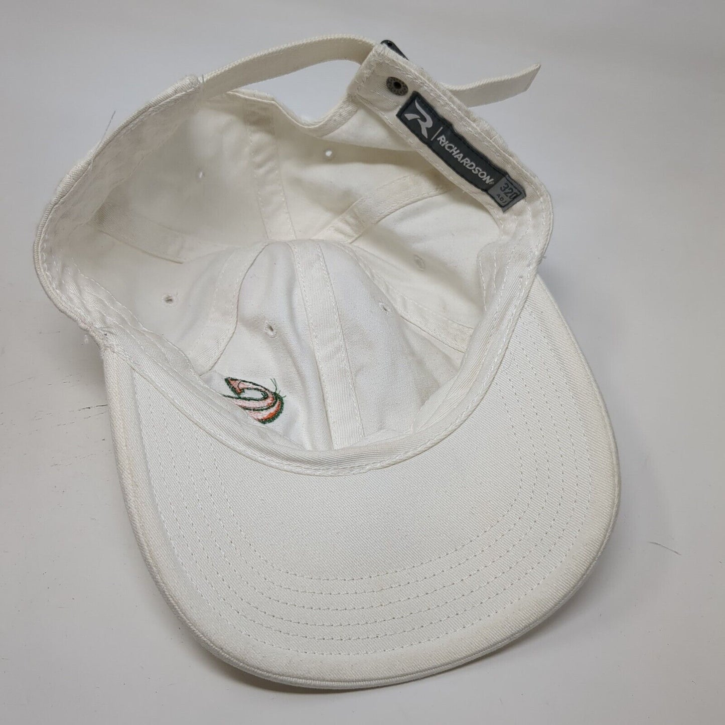 Letter S Slideback Hat White One Size Solid Embroidered Richardson