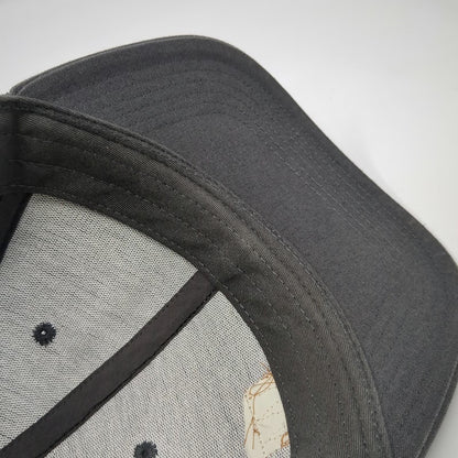 Legacy Trucker Hat Gray One Size Fallen Leaf Lake Leather Patch Mesh Snapback