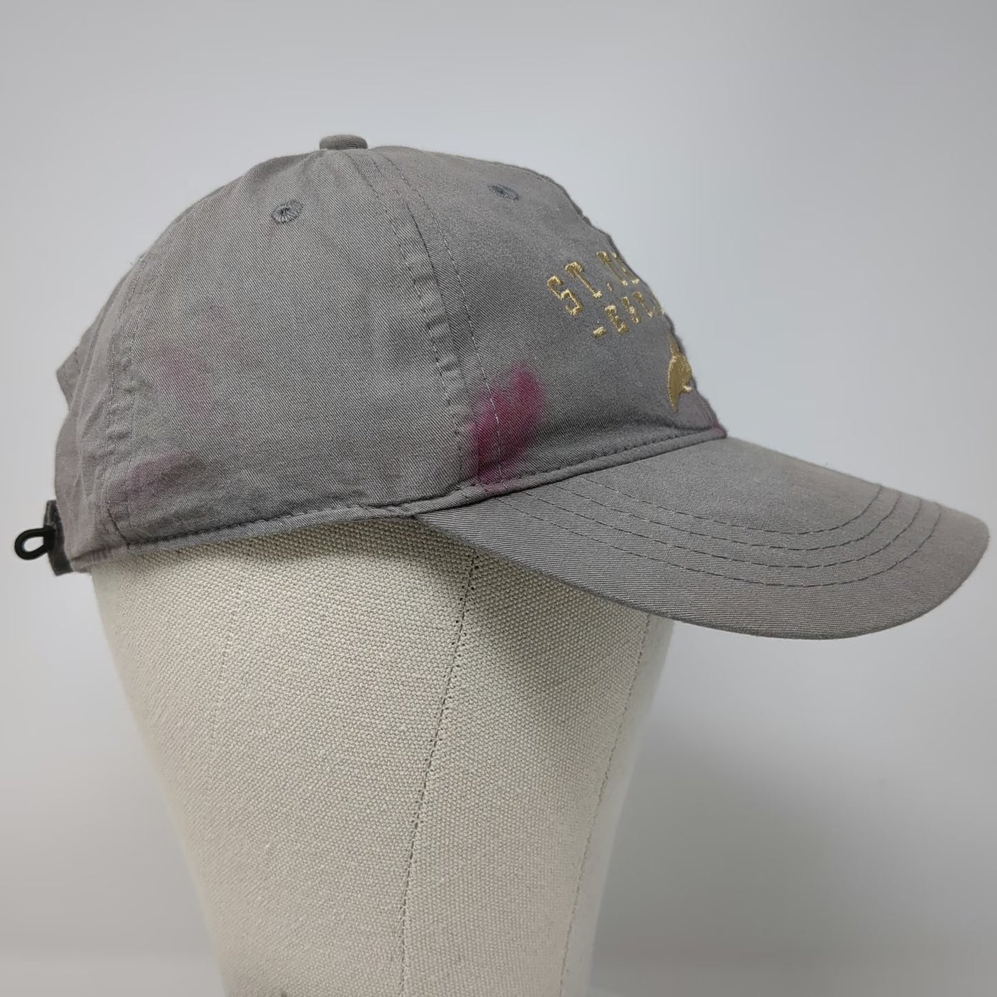 Ocean Blue Apparel St. Thomas Dolphin Gray One Size Baseball Cap Hat Embroidered