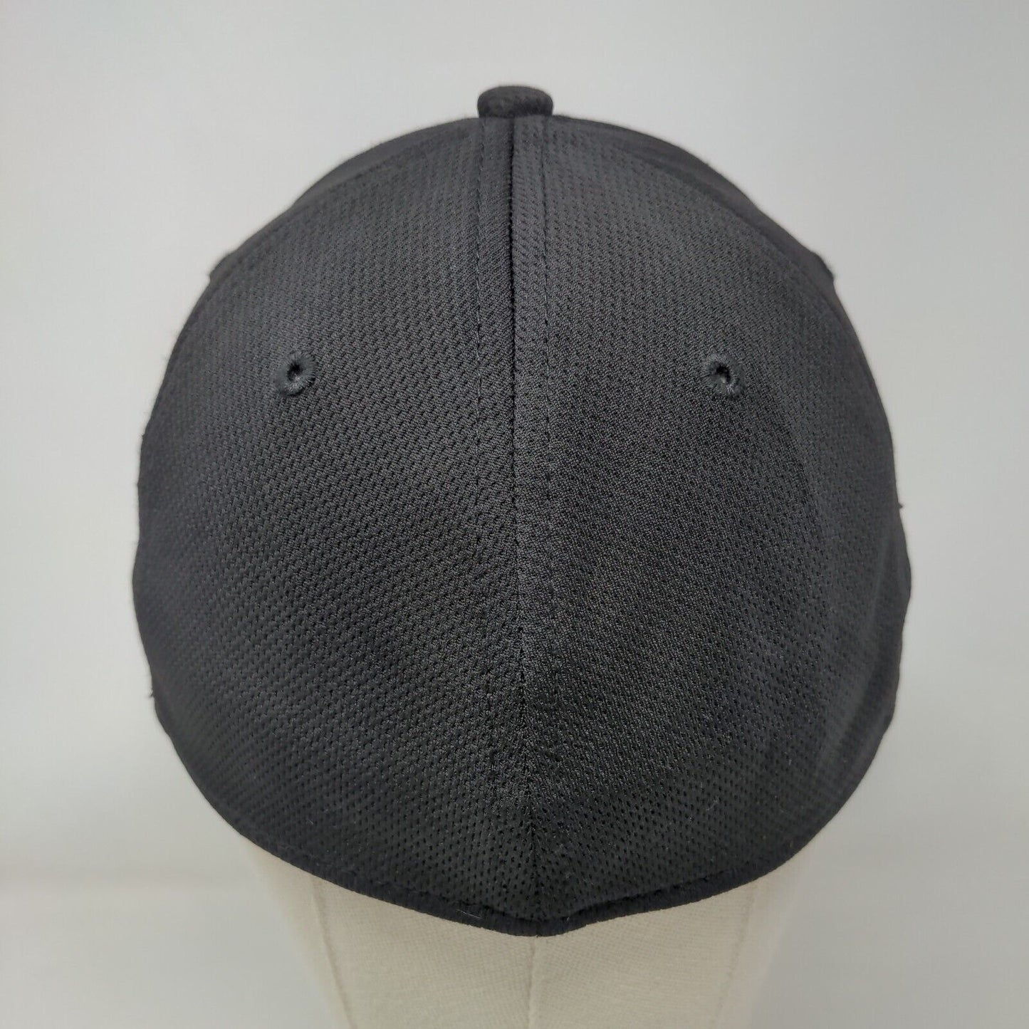 Athletic Works Fitted Hat Black Large/XL Solid Vent Holes Blank 6 Panel