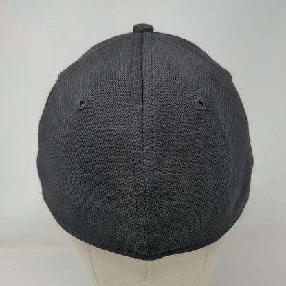Athletic Works Fitted Hat Black Large/XL Solid Vent Holes Blank 6 Panel