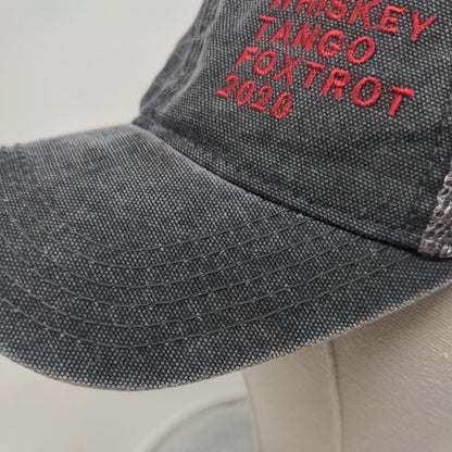 Whiskey Tango Foxtrot 2020 Snapback Mesh Back Trucker Hat One Size Gray